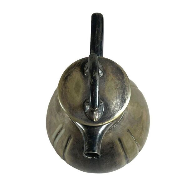 Vintage Teapot Silver Plated MCM Coffee Pitcher L. B. Smith Company Silverplate - Picture 5 of 8